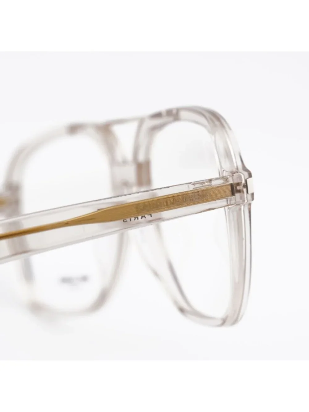 Saint Laurent SL545 OPT 003 Eyeglasses Shiny Beige 58mm Square Frame